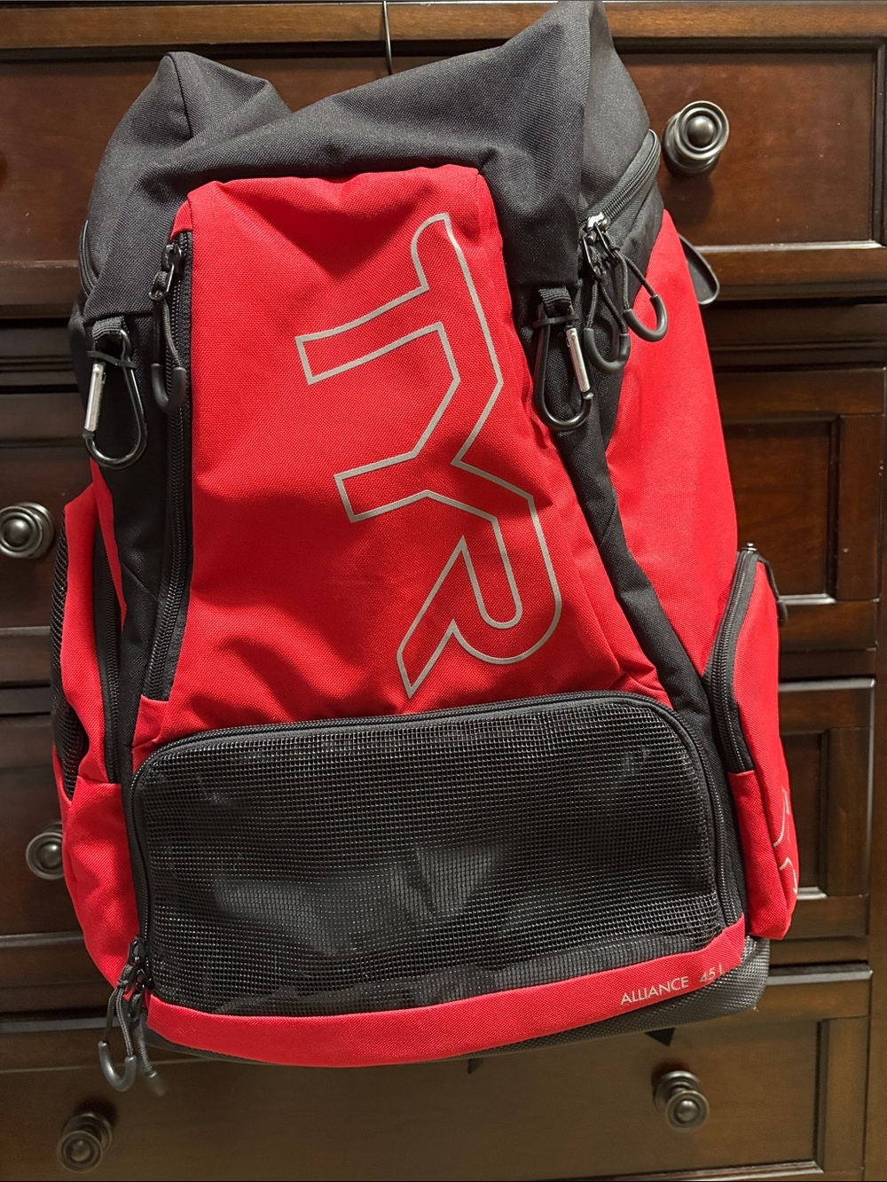 TYR Red and Black Alliance Triathlon and Swim Backpack
